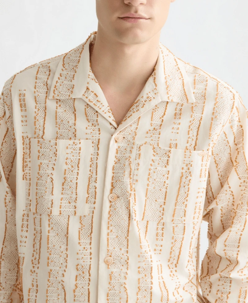 Scotch & Soda Men's Jacquard Boxy-Fit Shirt