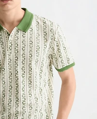 Scotch & Soda Men's Micro-Printed Regular-Fit Polo Shirt