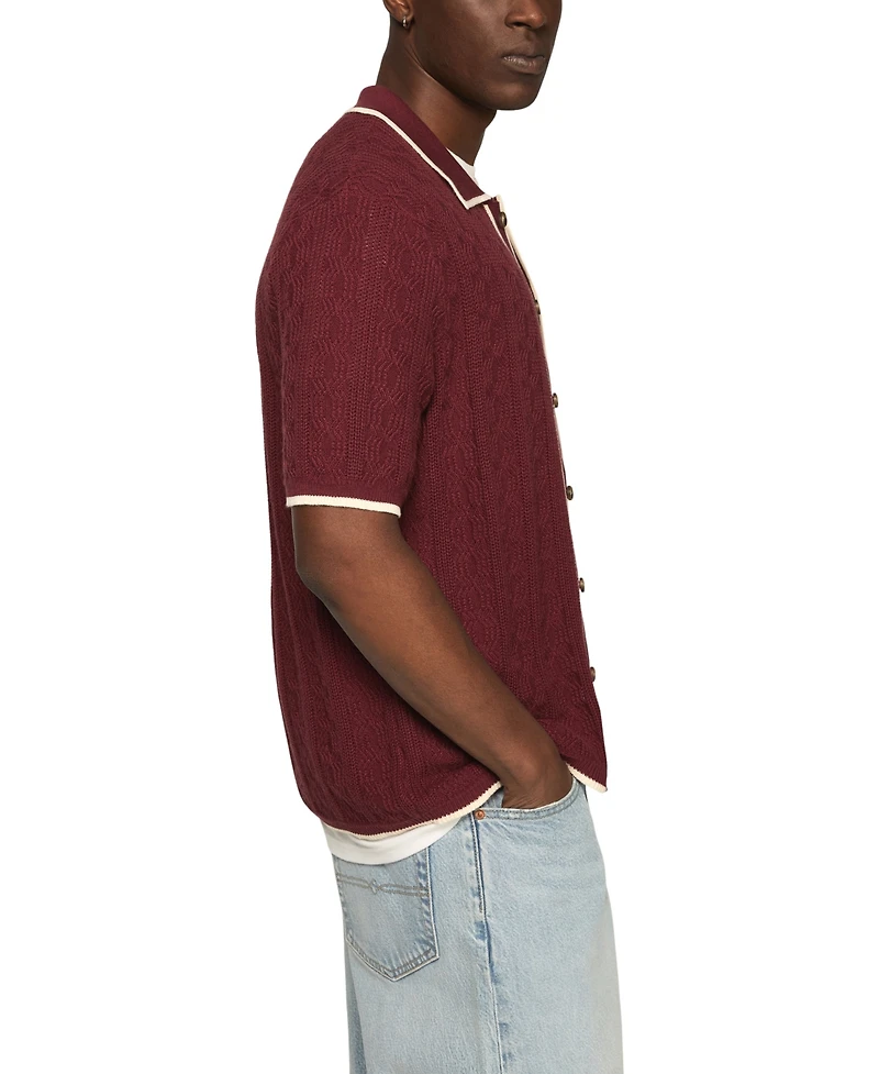 Lucky Brand Men's Spread Collar Shirt