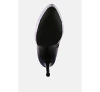 Womens orion high heeled croc ankle boot