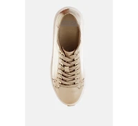 Cincinati Metallic Pleather Chunky Sneakers