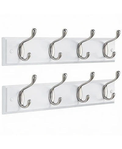 Yigii Wall Mounted Coat Rack with Hooks for Hats, Coats, and More