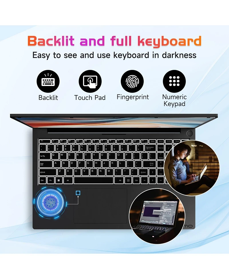 Nimo 17.3" Ips Fhd-Laptop Intel 6 Cores i3-1215U 16GB Ram 512GB Ssd 4.4GHz