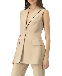 Ivonne Women's Long Tailored Vest Tops