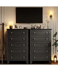 gaomon 5 Drawer Dresser for Bedroom, of Chest with Metal Handles, Tv Stand, Closet Organizers and Storage Clothes