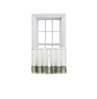 Ellis Curtain Madelyn Ruflled Victorian 1.5" Rod Pocket Window Curtain Tiers 82"x36