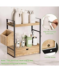 Yigii 2-Tier Bathroom Organizer with Drawers