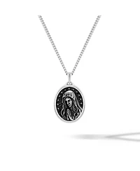Vincero Unisex Virgin Mary Pendant – 21" Silver Chain