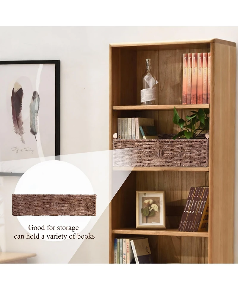 Yigii Handmade Paper Rope Storage Basket - Multi-use, Decorative, Compact