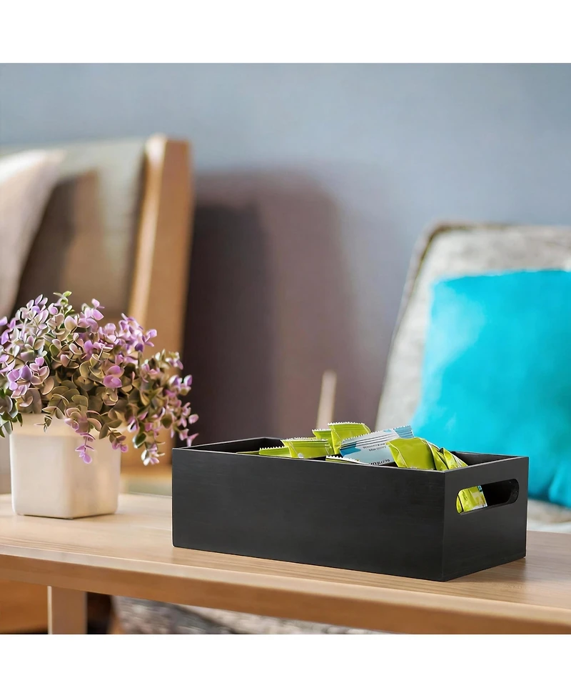 Yigii Wooden Pantry Organizer with 4 Slots for Dressings, Seasonings, and Snacks