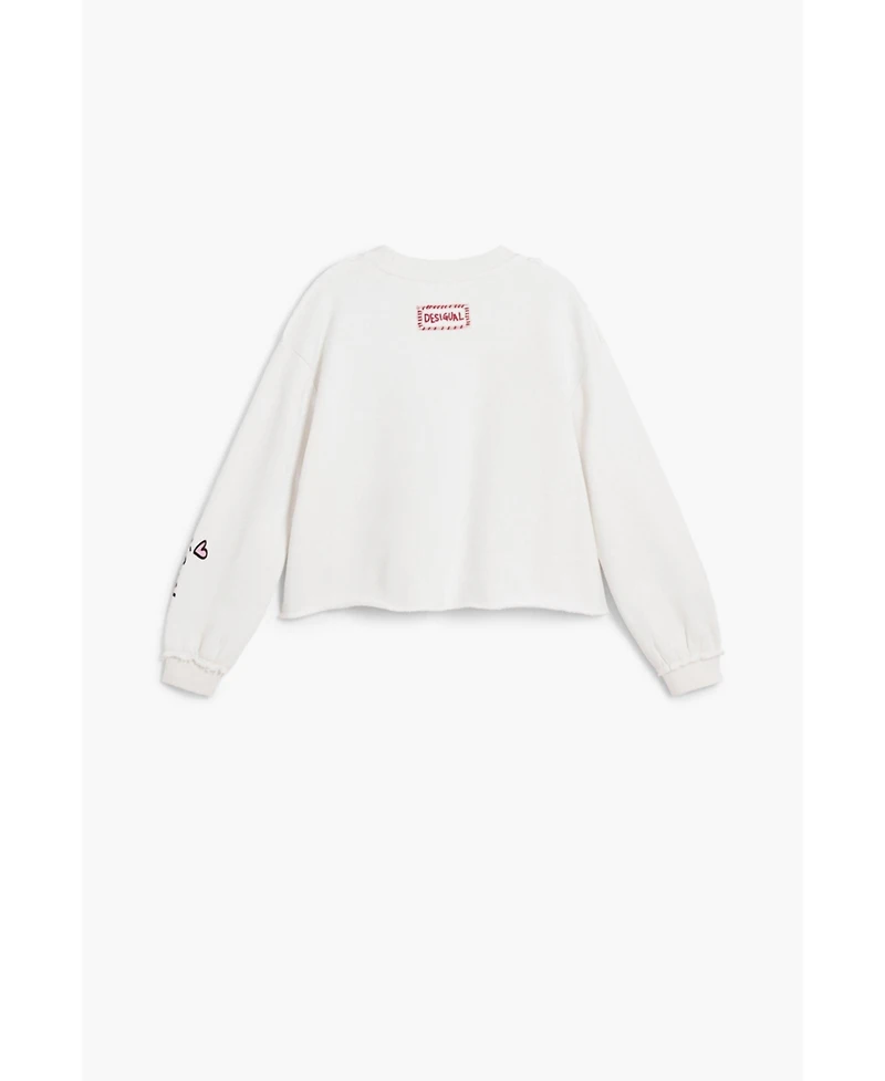 Desigual Girls's Mickey Mouse Kiss Sweatshirt