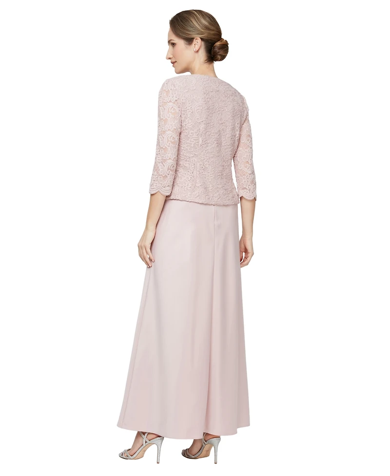 Alex Evenings Petite Lace Dress and Jacket