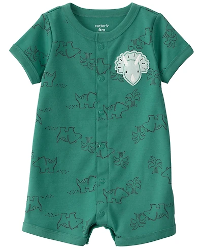 Carter's Baby Boys' Dinosaur Print Short-Sleeve Romper