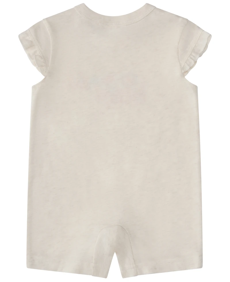 adidas Baby Girls' Graphic Short-Sleeve Heather Romper