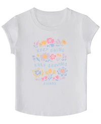 adidas Baby Girls' Short Cap Sleeve T-Shirt and Woven Shorts, 2-Piece Set