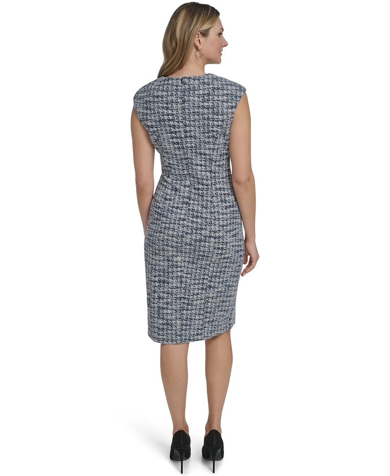 Jessica Howard Women's Crewneck Cap Sleeves Dress