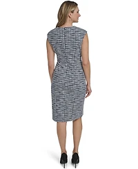 Jessica Howard Women's Crewneck Cap Sleeves Dress