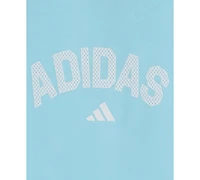 adidas Baby Boys' Short-Sleeve Graphic Raglan 3-Stripe Romper