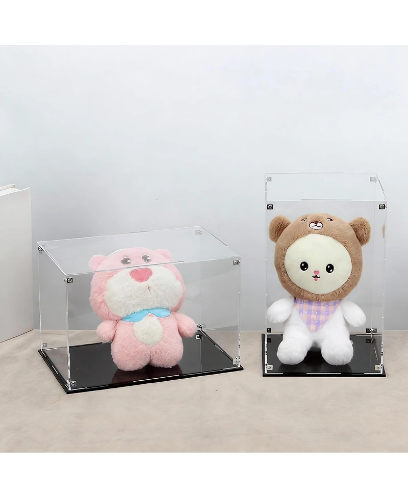 Yigii Clear Acrylic Display Box for Collectibles, Easy Assembly