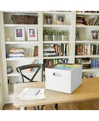 Yigii 12 Pack Cardboard File Boxes with Removable Lids for Letter & Legal Docs