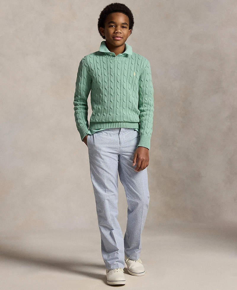 Polo Ralph Lauren Boys' 8-20 Cable-Knit Rib Cuff Sweater