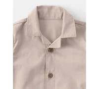 Carter's Baby Boys' Canvas Short-Sleeve Romper and Bucket Hat, 2-Piece Set