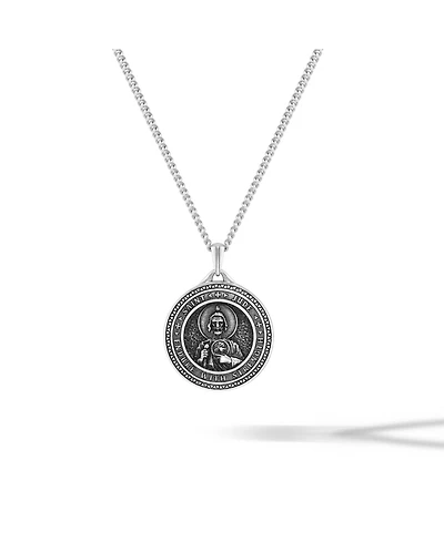 Vincero Men's St. Jude Pendant – 21" Silver Chain