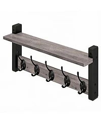 Yigii Coat Rack with Shelf - Modern Design, Sturdy, Easy Assembly