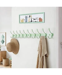 Yigii Heavy Duty 38" Coat Rack with 10 Tri-hooks for Mudroom, Entryway