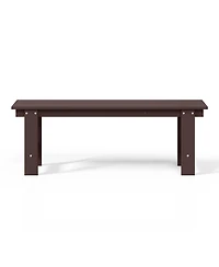 Outdoor Hdpe 48" Modern Backless Patio Bench