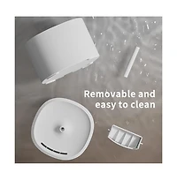 Aostirmotor Automatic Pet Water Fountain Cat Bowls, 3000ML/101 oz, White