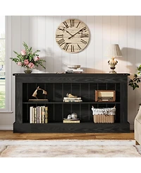 Tribesigns Farmhouse Tv Stand for 70-Inch Tv, 63" Entertainment Center with Storage, Modern Media Console Table