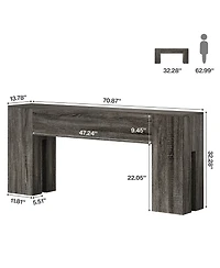 Tribesigns 71-Inch Long Console Table for Entryway, Farmhouse Sofa Behind Couch