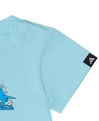 adidas Baby Boys' Short-Sleeve Graphic Shortie Romper