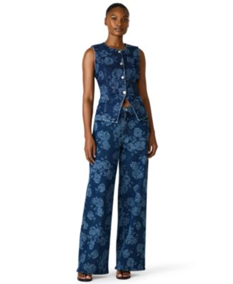 Steve Madden Womens Welsey Crewneck Top Jaxon Straight Jeans