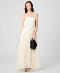 French Connection Women's Marina Silky Square Neck Maxi Dress