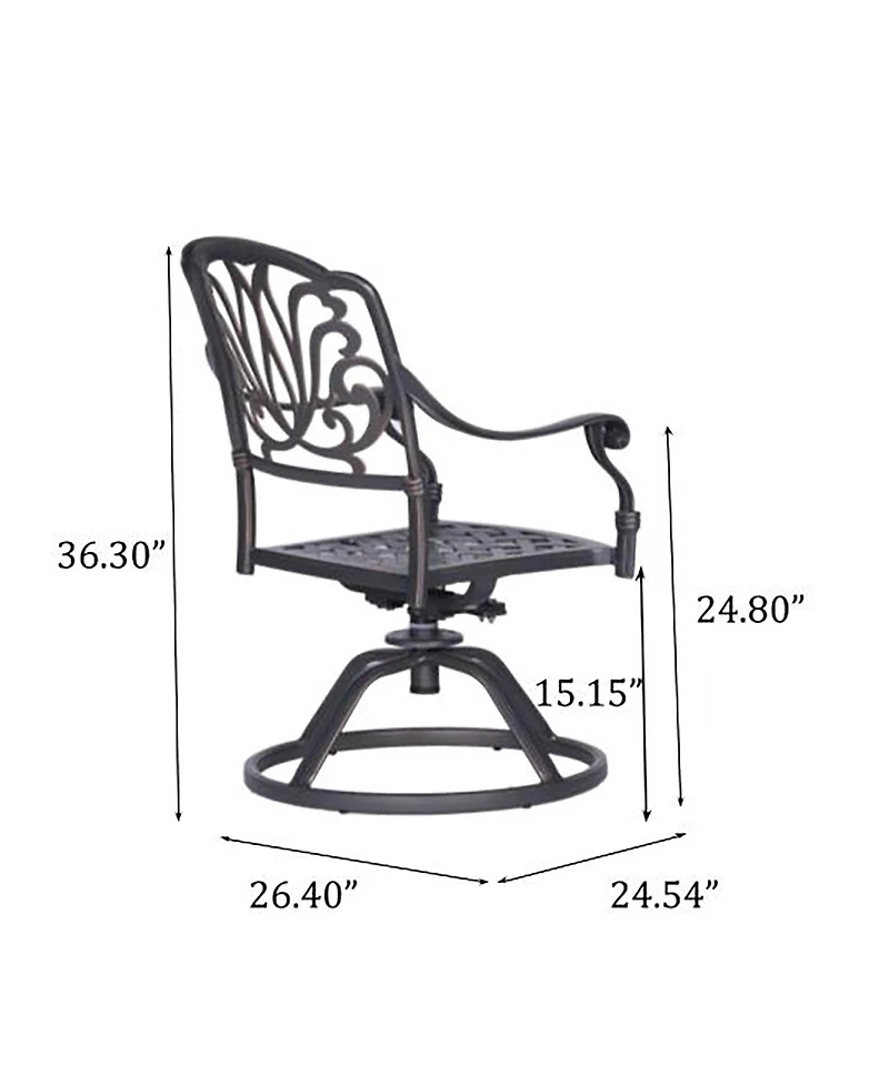 Mondawe Lucky One Outdoor 6 - Person 84.25" Long Aluminum Rectangular Dining Set with Cushions