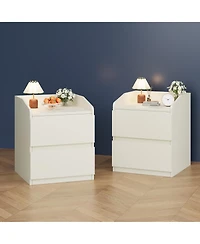 Gaomon Modern Handle-Free 2-Drawer Nightstand with Storage for Bedroom or Office