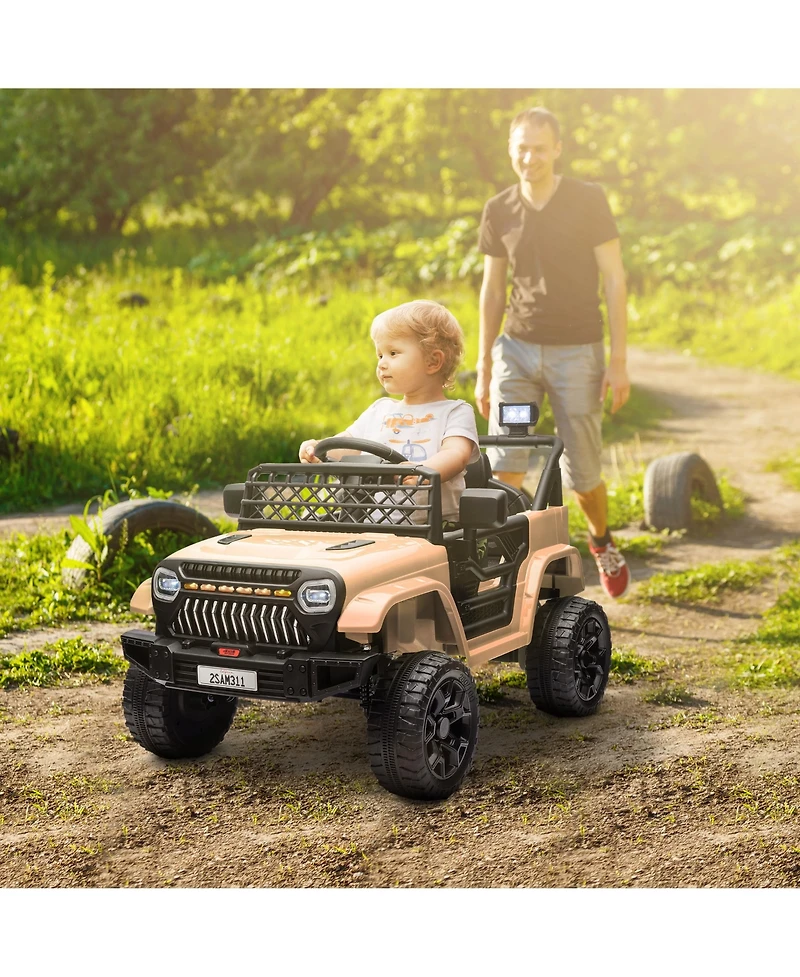 Hongge 12V Kids Electric Ride On Truck with Music and Lights