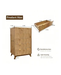 gaomon Tall 5-Drawer Wood Dresser