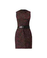 Ivonne Women's Sleeveless Polka Dot Shift Dress