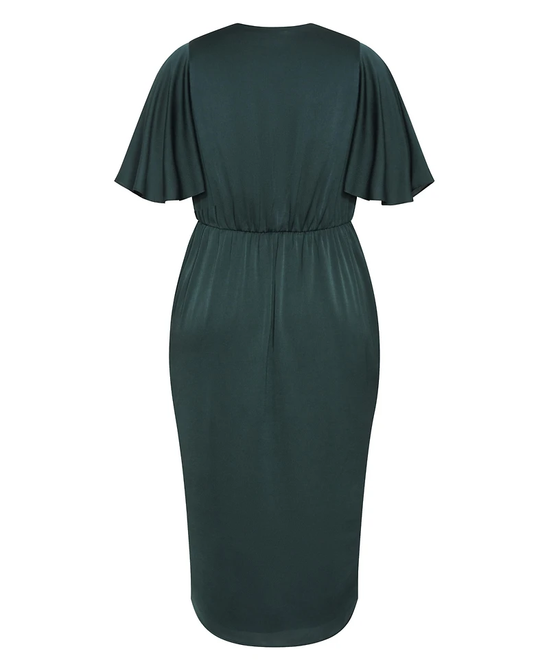 City Chic Women's Plus Soft Ruffle Dress