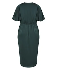 City Chic Women's Plus Soft Ruffle Dress