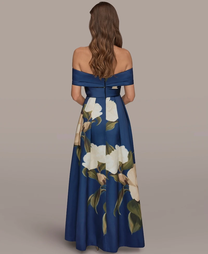 Donna Karan New York Women's Off-The-Shoulder Ball Gown Dress