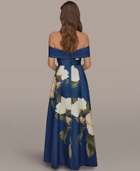 Donna Karan New York Women's Off-The-Shoulder Ball Gown Dress