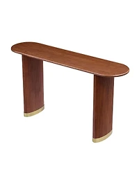 Streamdale Furniture Narrow Console Table with Stainless Steel Legs, Modern Design