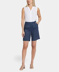 Nydj Women's Relaxed Zip Fly and Button Front Short