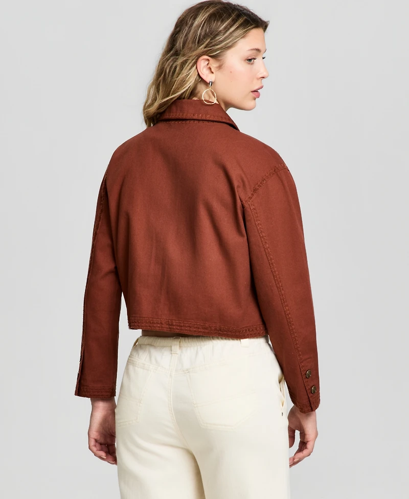 And Now This Women's Whipstitched Cropped Jacket, Macy's Exclusive