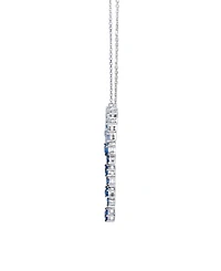 Le Vian Sapphire (1.45 ct. t.w.) and White Sapphire (0.40 ct. t.w.) Adjustable Pendant Necklace in 14k Vanilla Gold