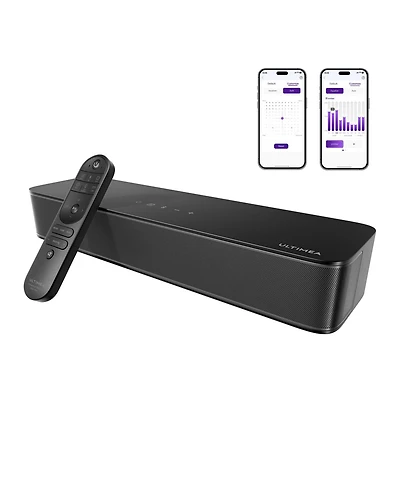 Ultimea 2.1ch Compact Sound Bar for Tv, 3-Inch Built-in Subwoofer, App Control, 120W Peak Power, Bluetooth 5.4 Tv Sound Bar, Poseidon M20